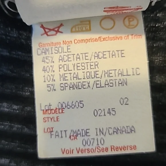 Joseph Ribkoff Black/Silver Sleeveless U Neck Top Womens Sz 18 - Picture 5 of 9